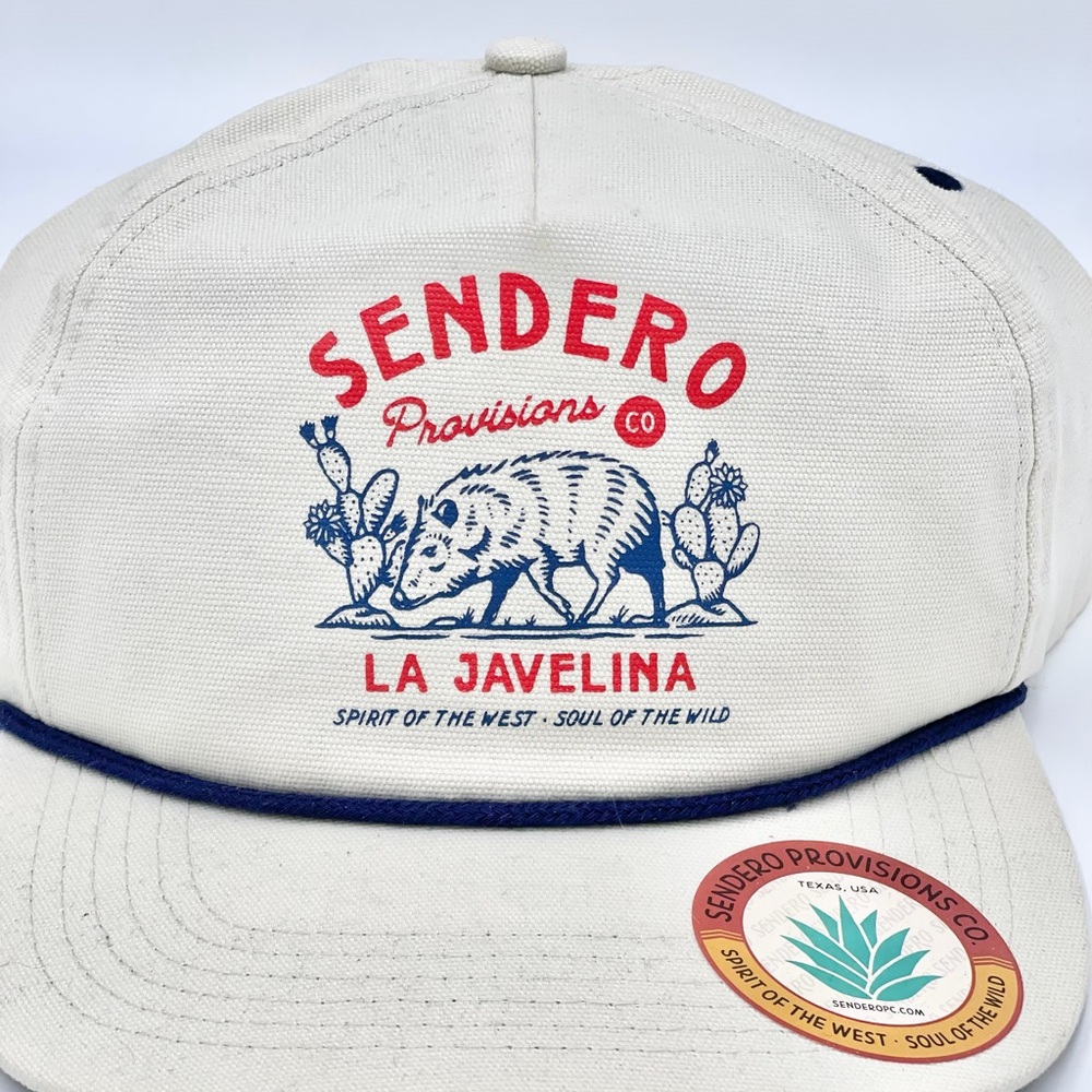 NEW Sendero Provisions La Javelina Flat Bill Rope Rodeo SnapBack Hat Adult OSFM - Picture 5 of 12